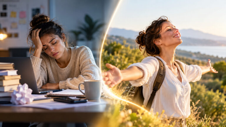 fatigue et stress, femme qui retrouve son energie